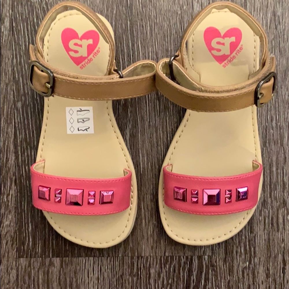 Stride Rite - Linnea Tan/Pink Sandal 9